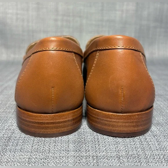Lauren Ralph Lauren Women's Wynnie Loafers Deep Saddle Tan Leather Size 9B - Picture 5 of 7